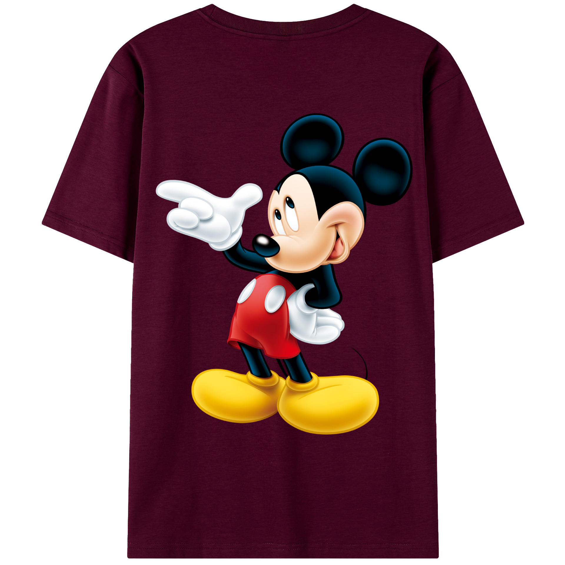 （画像用） ミッキーマウス Mickey Mouse レディース半袖Tシャツ(バックプリント)